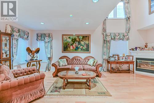 22 Lent Crescent, Brampton, ON - Indoor Photo Showing Living Room With Fireplace