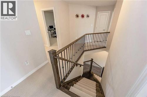 Stairway featuring carpet floors - 243 Greenwater Place Unit# Upper, Kitchener, ON - Indoor Photo Showing Other Room