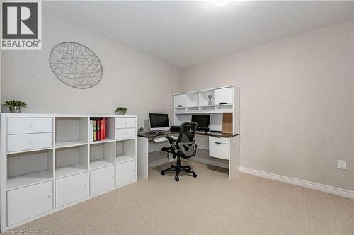 Office featuring light carpet - 243 Greenwater Place Unit# Upper, Kitchener, ON - Indoor Photo Showing Office