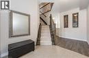 Stairs featuring decorative columns and hardwood / wood-style floors - 243 Greenwater Place Unit# Upper, Kitchener, ON  - Indoor Photo Showing Other Room 