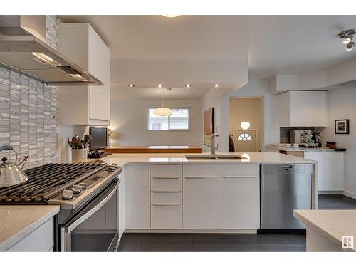 8936 143 St Nw, Edmonton, AB - Indoor Photo Showing Kitchen With Double Sink