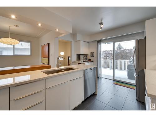 8936 143 St Nw, Edmonton, AB - Indoor Photo Showing Kitchen With Double Sink