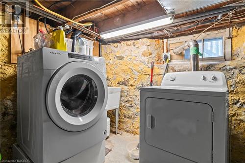 Laundry area in basement - 595 11Th Avenue, Hanover, ON - Indoor Photo Showing Laundry Room