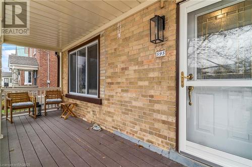 Deck with covered porch - 595 11Th Avenue, Hanover, ON - Outdoor With Deck Patio Veranda With Exterior