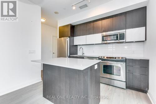 2805 - 56 Annie Craig Drive, Toronto, ON - Indoor Photo Showing Kitchen With Stainless Steel Kitchen With Upgraded Kitchen