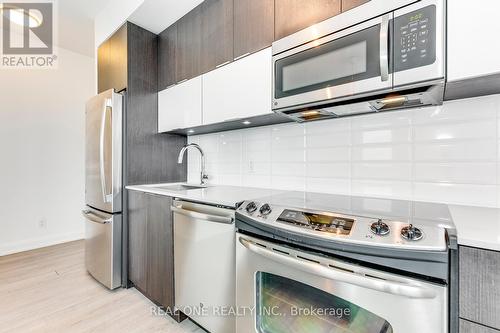 2805 - 56 Annie Craig Drive, Toronto, ON - Indoor Photo Showing Kitchen With Stainless Steel Kitchen With Upgraded Kitchen