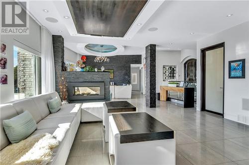 2613 Dube Road, Sudbury, ON - Indoor Photo Showing Living Room With Fireplace