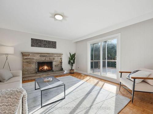 61 Fulbert Cres, Toronto, ON - Indoor Photo Showing Living Room With Fireplace