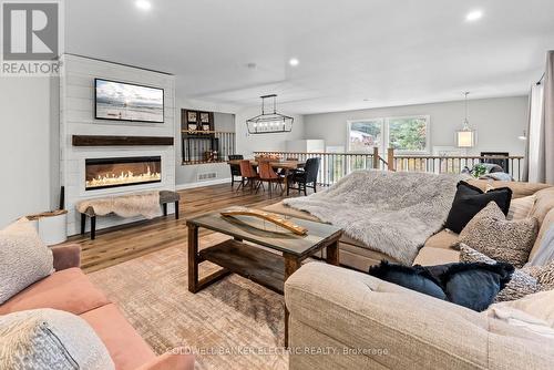 7055 Hunter Street, Hamilton Township (Bewdley), ON - Indoor Photo Showing Living Room With Fireplace