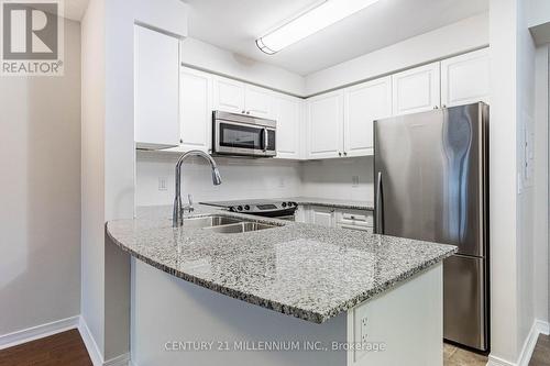 217 - 60 Via Rosedale Way, Brampton, ON - Indoor Photo Showing Kitchen With Stainless Steel Kitchen With Double Sink With Upgraded Kitchen