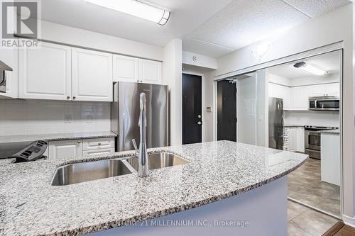 217 - 60 Via Rosedale Way, Brampton, ON - Indoor Photo Showing Kitchen With Stainless Steel Kitchen With Double Sink With Upgraded Kitchen