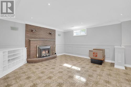 Lower - 99 Willis Road, Vaughan, ON - Indoor With Fireplace