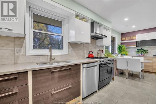 405 Laurier Drive, Lasalle, ON - Indoor Photo Showing Kitchen With Double Sink With Upgraded Kitchen