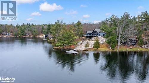 Property view of water with a dock - 3298 Seydel Lane Lane, Coldwater, ON - Outdoor With Body Of Water With View