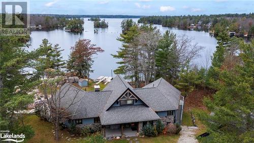 Drone / aerial view with a water view - 3298 Seydel Lane Lane, Coldwater, ON - Outdoor With Body Of Water With View