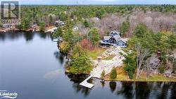 Bird's eye view featuring a water view - 