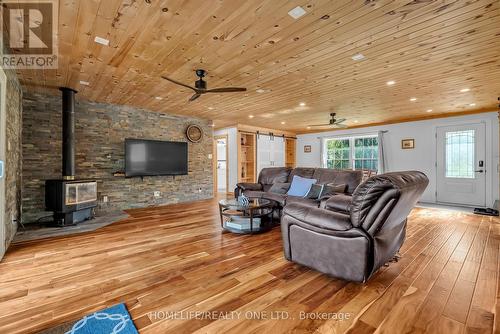 4055 Glen Cedar Drive, Ramara, ON - Indoor Photo Showing Living Room With Fireplace