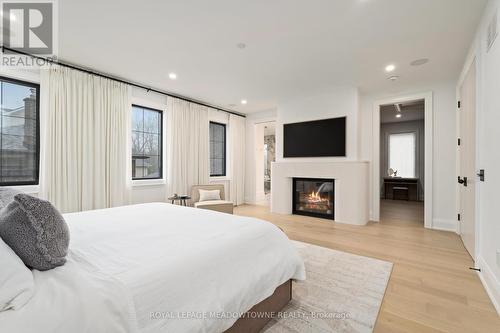 166 Mill Street, Halton Hills, ON - Indoor Photo Showing Bedroom With Fireplace