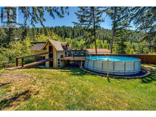 9291 Chinook Road, Vernon, BC - Outdoor With Above Ground Pool With Backyard