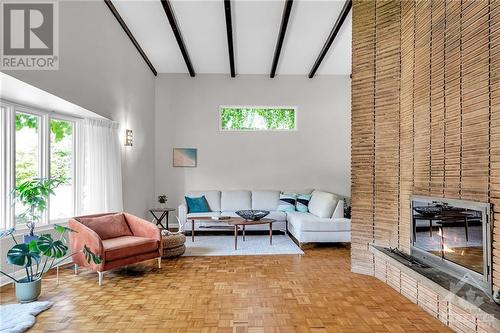 478 Coronation Avenue, Ottawa, ON - Indoor Photo Showing Living Room With Fireplace