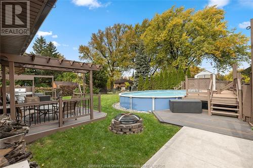 284 St. Andrews, Lakeshore, ON - Outdoor With Above Ground Pool With Deck Patio Veranda With Backyard