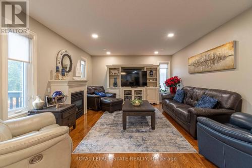 46 Hawkswood Trail, Hamilton, ON - Indoor Photo Showing Living Room With Fireplace