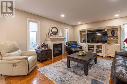 46 Hawkswood Trail, Hamilton, ON - Indoor Photo Showing Living Room With Fireplace