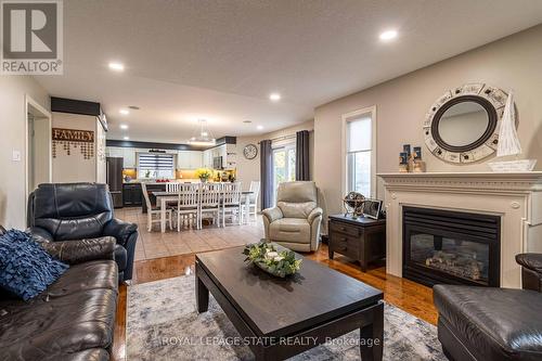 46 Hawkswood Trail, Hamilton, ON - Indoor Photo Showing Living Room With Fireplace