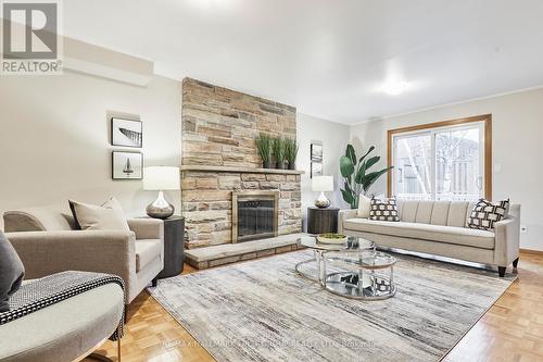 542 Mcleod Crescent, Pickering, ON - Indoor Photo Showing Living Room With Fireplace