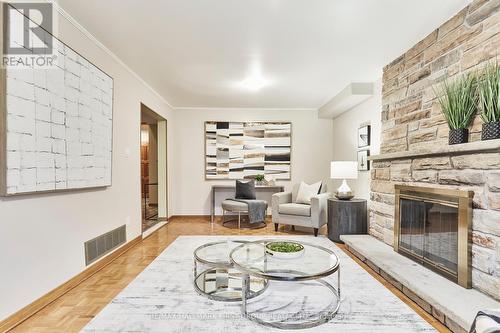 542 Mcleod Crescent, Pickering, ON - Indoor Photo Showing Living Room With Fireplace