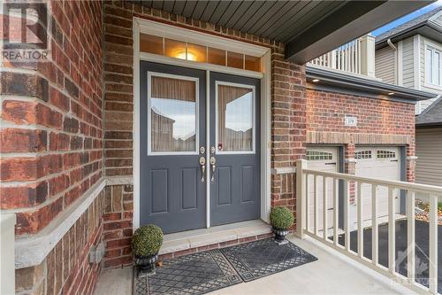 Double front Doors with large porch - 379 Andalusian Crescent, Kanata (9010 - Kanata - Emerald Meadows/Trailwest), ON - Outdoor With Deck Patio Veranda With Exterior