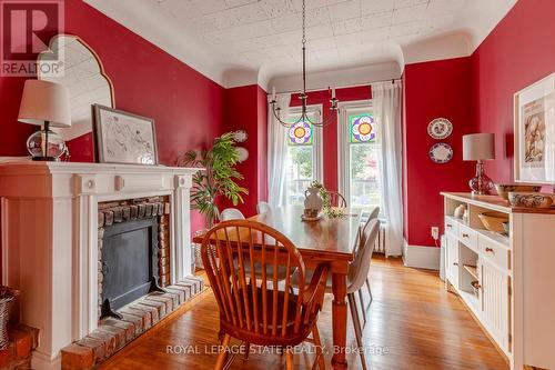 169 Robinson Street, Hamilton, ON - Indoor Photo Showing Dining Room With Fireplace