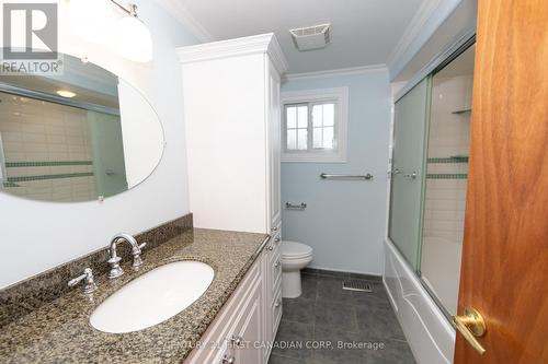 2nd Floor Bathroom with granite countertop - 2 Sauve Avenue, St. Thomas, ON - Indoor Photo Showing Bathroom