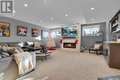 4828 Mccombie Crescent, Regina, SK - Indoor With Fireplace