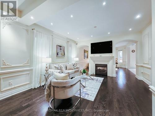 3196 Carding Mill Trail, Oakville, ON - Indoor Photo Showing Living Room With Fireplace