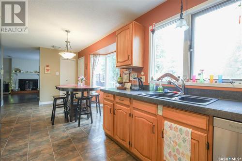 207 Coldspring Rise, Saskatoon, SK - Indoor Photo Showing Kitchen With Double Sink