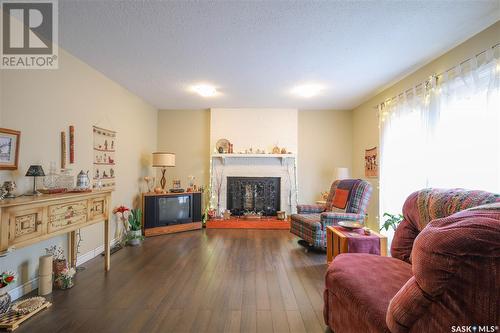 207 Coldspring Rise, Saskatoon, SK - Indoor Photo Showing Living Room With Fireplace