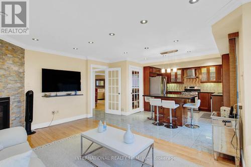 6158 Duford Drive W, Mississauga, ON - Indoor Photo Showing Living Room With Fireplace