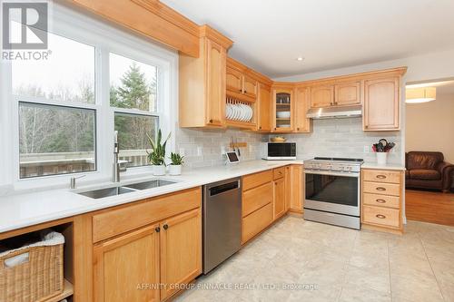 1252 North Bay Drive, Kawartha Lakes (Kirkfield), ON - Indoor Photo Showing Kitchen With Double Sink