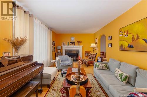 80 Arlington Drive, Moncton, NB - Indoor Photo Showing Living Room With Fireplace