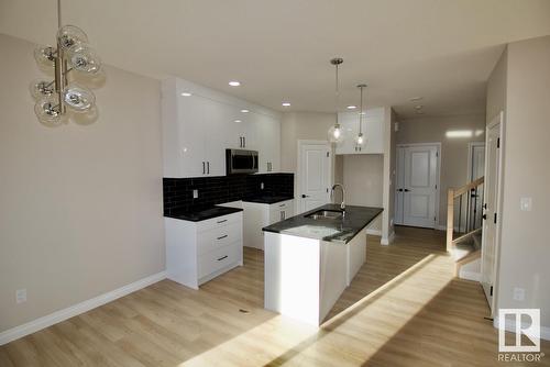 #Upper 8835 Carson Wy Sw, Edmonton, AB - Indoor Photo Showing Kitchen With Upgraded Kitchen