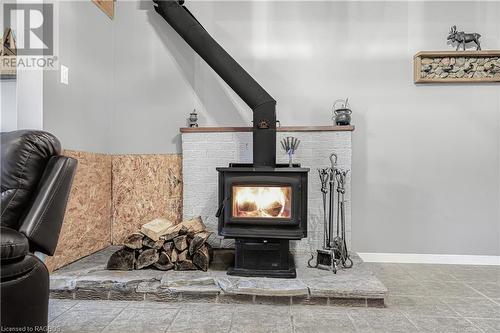 1 Sara Street, Tiverton, ON - Indoor Photo Showing Living Room With Fireplace