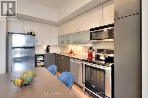 709 - 191 King Street S, Waterloo, ON - Indoor Photo Showing Kitchen With Stainless Steel Kitchen With Double Sink