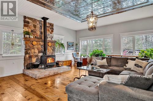 813 Centre Dummer Road, Douro-Dummer, ON - Indoor Photo Showing Living Room With Fireplace