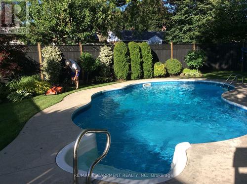 957 Sanford Drive, Burlington, ON - Outdoor With In Ground Pool With Backyard