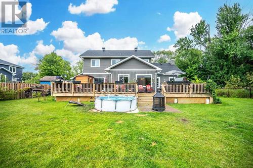 2638 Grand Tamarack Crescent, Severn, ON - Outdoor With Above Ground Pool With Deck Patio Veranda With Backyard