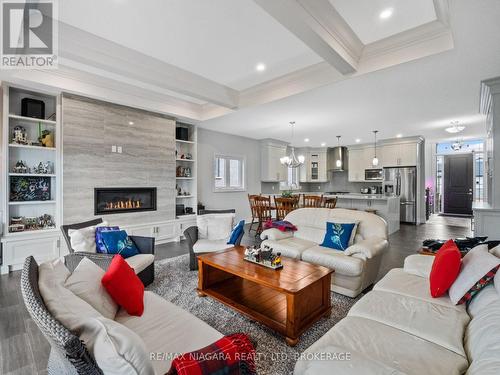 254 Lancaster Drive, Port Colborne, ON - Indoor Photo Showing Living Room With Fireplace