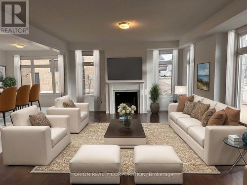 21 Kingsbury Trail, Barrie, ON - Indoor Photo Showing Living Room With Fireplace