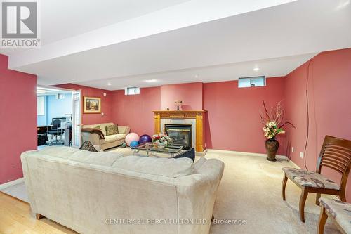 887 Darwin Drive, Pickering, ON - Indoor Photo Showing Living Room With Fireplace