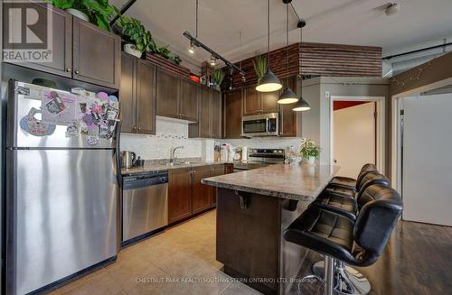 506 - 120 Mansion Street, Kitchener, ON - Indoor Photo Showing Kitchen With Stainless Steel Kitchen